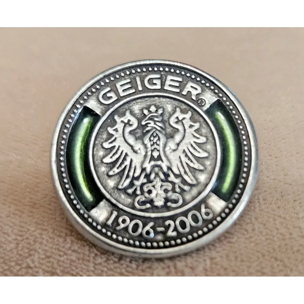 Danforth Handcrafted Fine Pewter Geiger Commemorative 100 year Pin 1906-2006